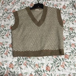 striped sweater vest
